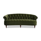 La Rosa 84 Mid-Century Modern Velvet Upholstered Chesterfield Tufted Sofa