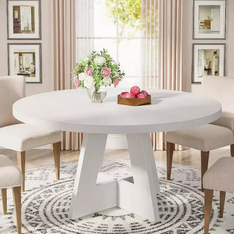 47 Inch Round Dining Table for 4 people