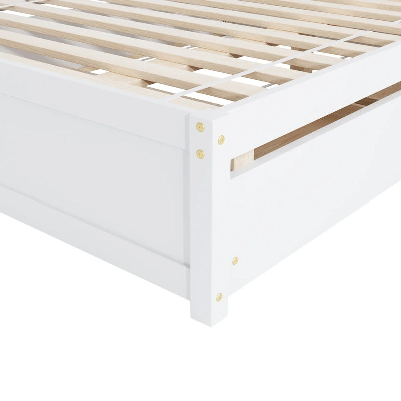 Full Bed With Twin Size Trundle And Two Drawers