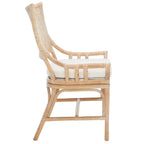 Coastal Rattan Cushion Chair 22 W x 24 L x 37 H 22W x 24D x 37H