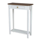 Marnie Two-tone 1-drawer Solid Wood Console Accent Table with Shelf by East at Main