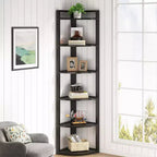 Tribesigns 6-Tier Corner Bookshelf, 70.86 Tall Book Shelving Unit Storage Rack