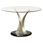 Zaia Contemporary Silver Steel 5-Piece Round Dining Set by Furniture of America