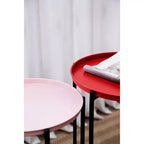 Set of 4 Multicolor Nesting Plant Stands Metal Frame