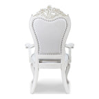 Furniture of America Eugene Traditional Solid Wood Dining Arm Chairs with Nailhead Trim and Cabriole Legs (Set of 2)