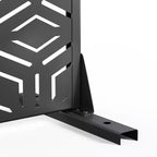 MAYEERTY Room Divider Screen Francis Rice Pattern Black Galvanized Sheet 72x47x2in 3-Piece Set 3-Piece Set