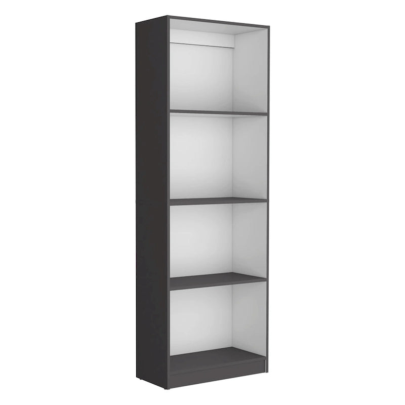 Driedelige boekenkastenset, 188 cm breed met dubbele kast met 4 planken
