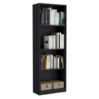 Driedelige boekenkastenset, 188 cm breed met dubbele kast met 4 planken