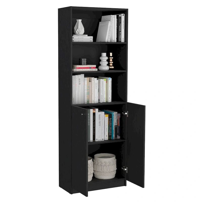 Driedelige boekenkastenset, 188 cm breed met dubbele kast met 4 planken