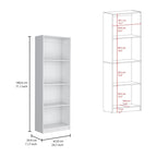 Driedelige boekenkastenset, 188 cm breed met dubbele kast met 4 planken