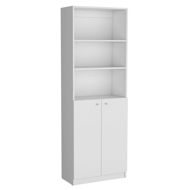 Driedelige boekenkastenset, 188 cm breed met dubbele kast met 4 planken