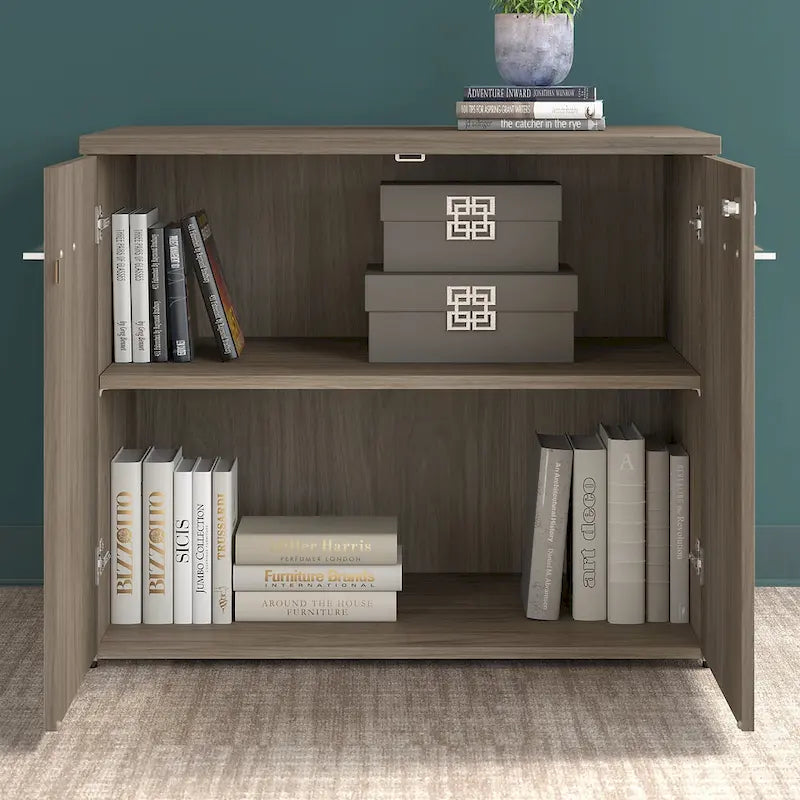 36-inch 2-deurs opbergkast met verstelbare plank en slot