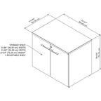 36-inch 2-deurs opbergkast met verstelbare plank en slot