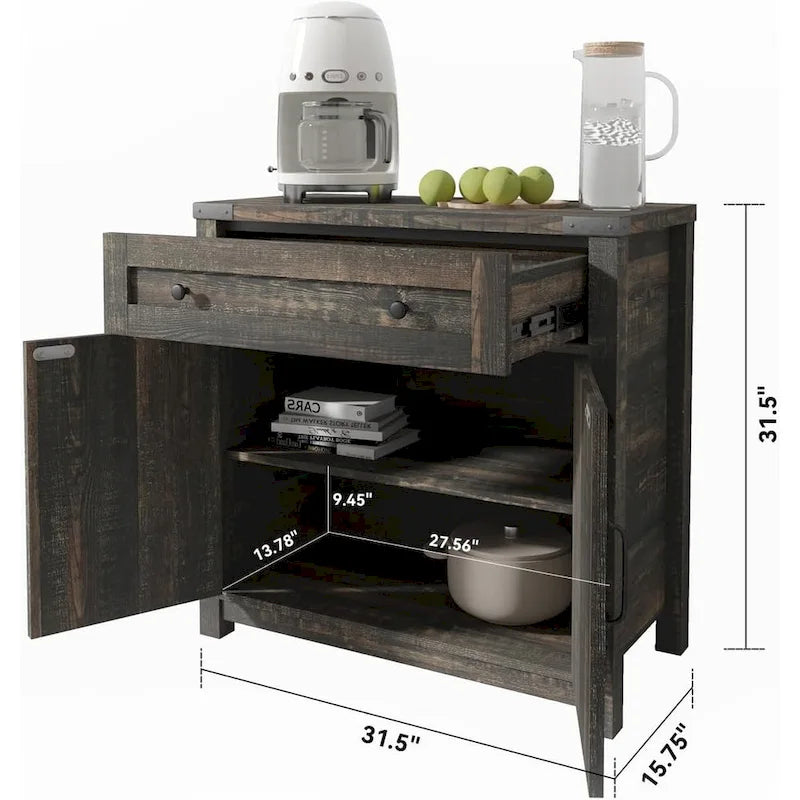 Opbergkast met Laden en Deuren – 40D x 80B x 80H cm