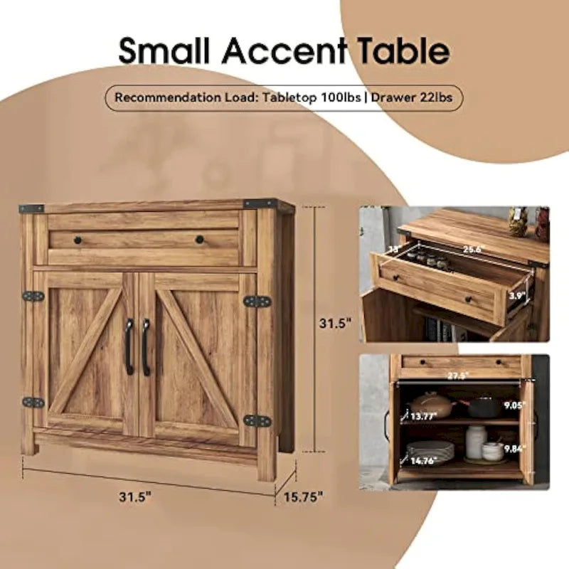 Opbergkast met Laden en Deuren – 40D x 80B x 80H cm