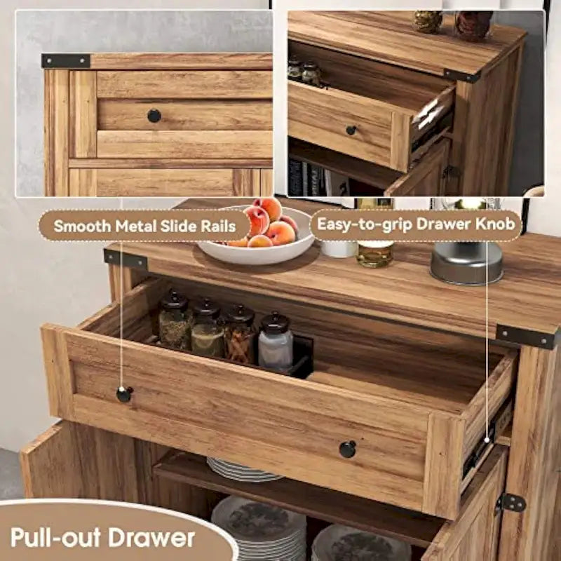 Opbergkast met Laden en Deuren – 40D x 80B x 80H cm