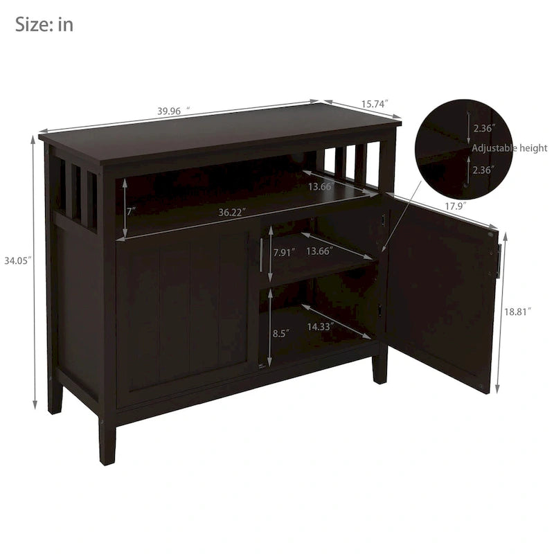Keuken Opbergkast en Dressoir - Bruin