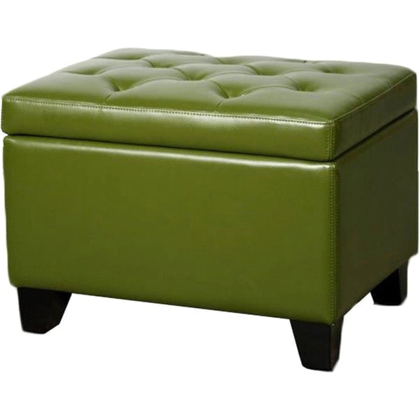 Julian Rectangular Bonded Leather Storage Ottoman