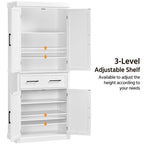 Yaheetech Wooden Kitchen Pantry Storage Cabinet with Doors and Shelves