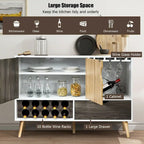 Dressoir met wijnrek en opbergkast - 120,65 x 39,37 x 86,36 cm