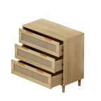 Rotan opbergkast met 3 lades