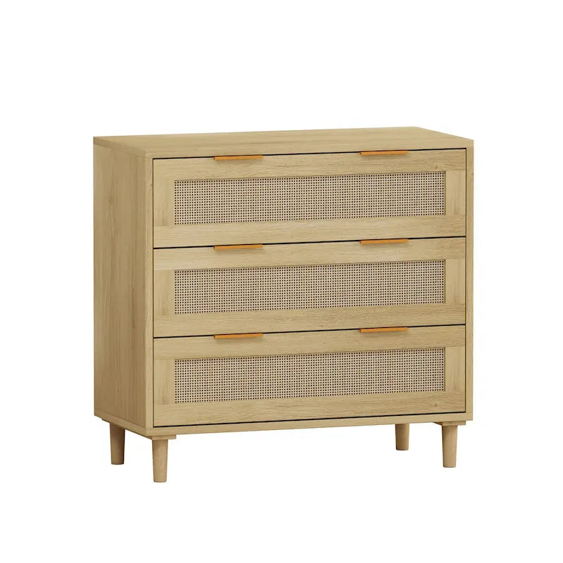 Rotan opbergkast met 3 lades