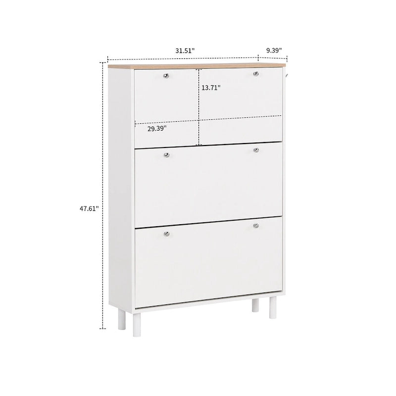 Schoenenkast met Bovenpaneel met Houtnerf