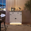 31,5" breed dressoir met ledverlichting en oplaadpoorten