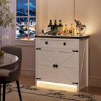 31,5" breed dressoir met ledverlichting en oplaadpoorten