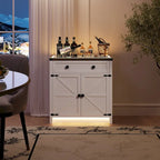 31,5" breed dressoir met ledverlichting en oplaadpoorten