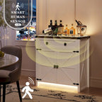 31,5" breed dressoir met ledverlichting en oplaadpoorten