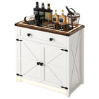 31,5" breed dressoir met ledverlichting en oplaadpoorten