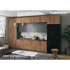 Moderne Keukenkastset – Natuurlijk Teak, 4,5 m Breed (180x107 cm)