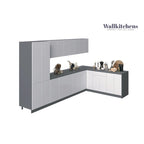 Moderne Keukenkastenset - Hoogglans Wit, 3,35 m Breed (138x85)