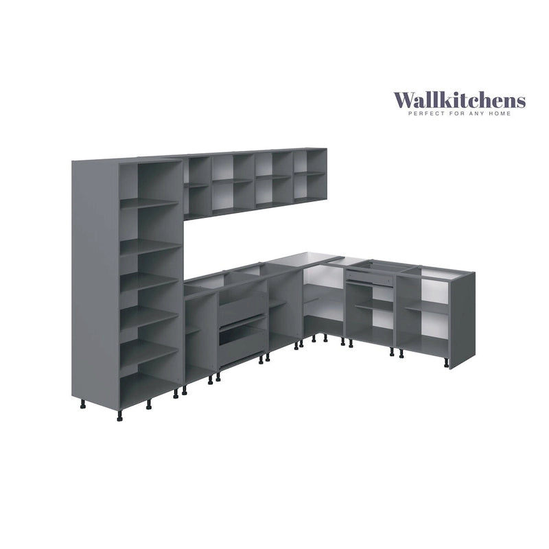 Moderne Keukenkastenset - Hoogglans Wit, 3,35 m Breed (138x85)