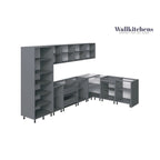 Moderne Keukenkastenset - Hoogglans Wit, 3,35 m Breed (138x85)