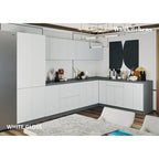 Moderne Keukenkastenset - Hoogglans Wit, 3,35 m Breed (138x85)