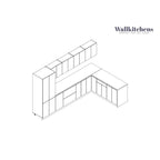 Moderne Keukenkastenset - Hoogglans Wit, 3,35 m Breed (138x85)