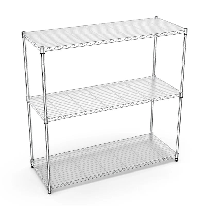 Draadschapunit met 3 niveaus, in hoogte verstelbaar, draagvermogen 476 kg, robuust metalen opbergrek