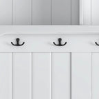 Kapstok met opbergbank, 4 haken en 2 planken – 101 cm breed