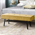 Corduroy gestoffeerde bank – 100 cm x 35 cm x 42 cm