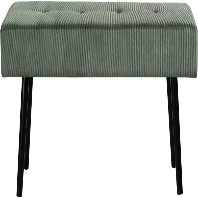 Corduroy gestoffeerde bank – 100 cm x 35 cm x 42 cm