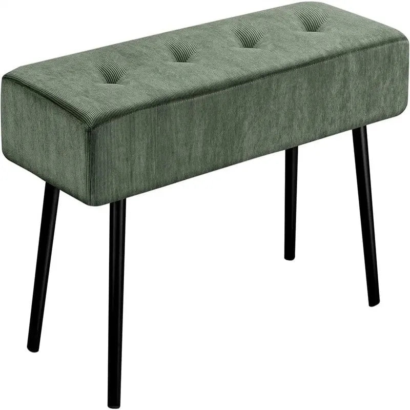 Corduroy gestoffeerde bank – 100 cm x 35 cm x 42 cm