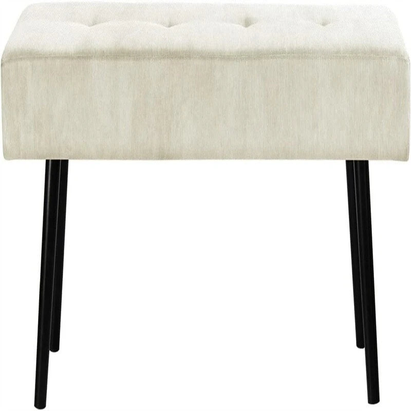 Corduroy gestoffeerde bank – 100 cm x 35 cm x 42 cm