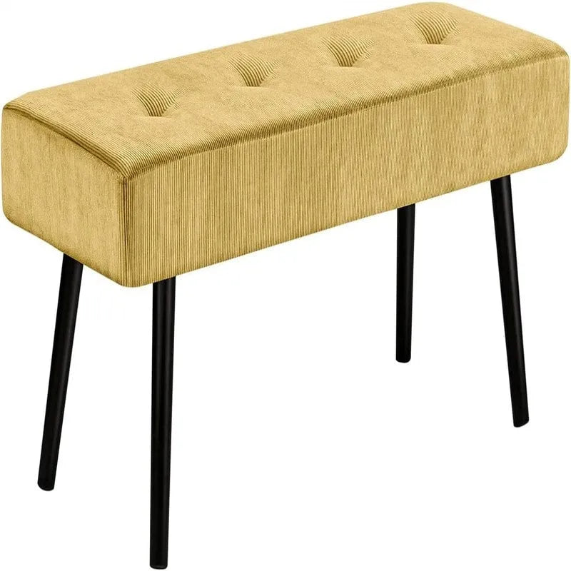 Corduroy gestoffeerde bank – 100 cm x 35 cm x 42 cm