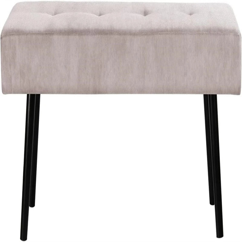 Corduroy gestoffeerde bank – 100 cm x 35 cm x 42 cm