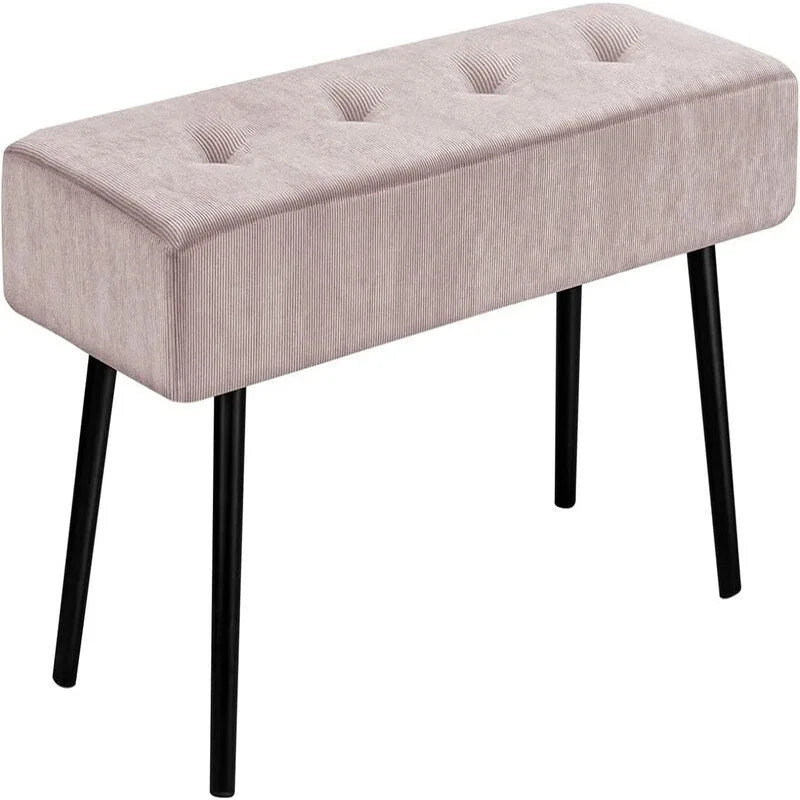 Corduroy gestoffeerde bank – 100 cm x 35 cm x 42 cm