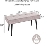 Corduroy gestoffeerde bank – 100 cm x 35 cm x 42 cm