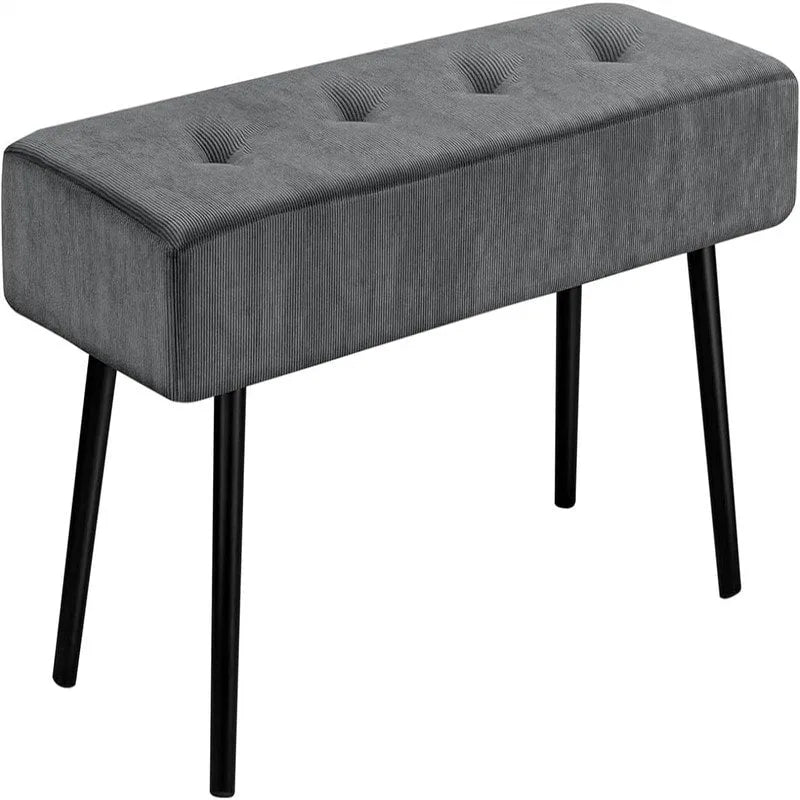 Corduroy gestoffeerde bank – 100 cm x 35 cm x 42 cm