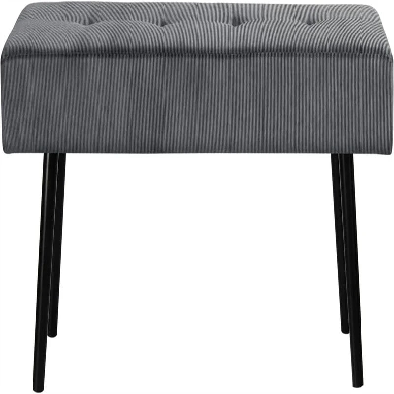 Corduroy gestoffeerde bank – 100 cm x 35 cm x 42 cm